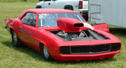 Red 1969 Big Block Chevy Camaro Drag Car