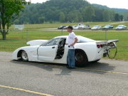 White Corvette Drag Car