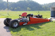 Orange Dragster With Downswept Headers