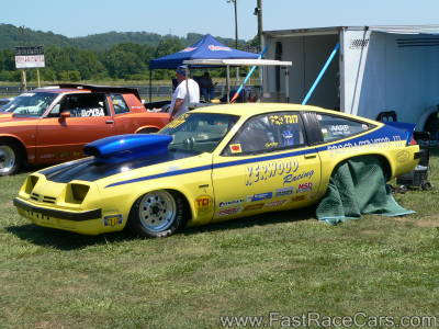 Yellow and Blue MONZA Drag Car
