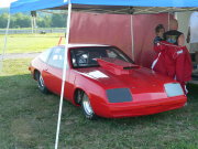 Solid Red Monza Drag Car