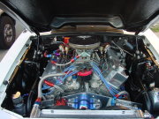 White 1988 Ford Mustang Pro Street Drag Car - Engine View