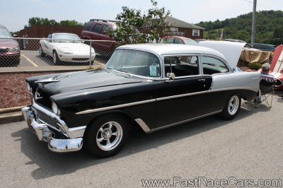 Black and Silver 1956 Chevrolet Bel Air