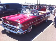 Red 1957 Chevy Rag Top
