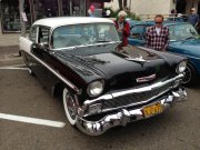 Black And White 1956 Chevrolet Bel Air