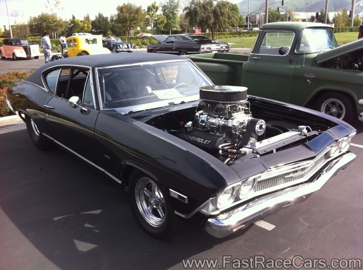 Black Pro Street Chevelle with Blower
