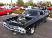 Black Pro Street Chevelle With Blower