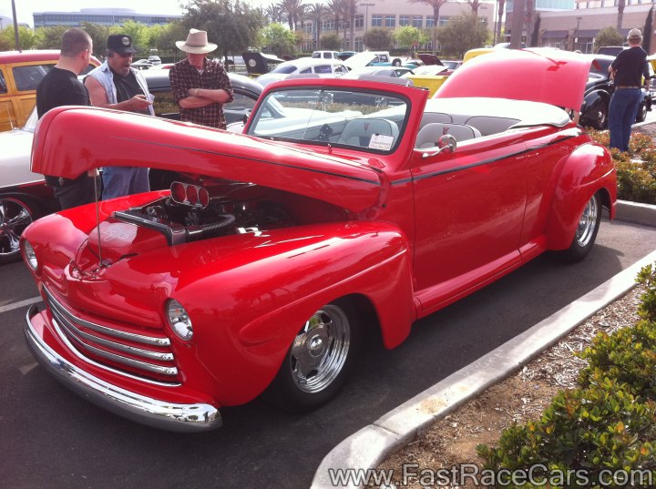 Red 1946 Ford Coupe