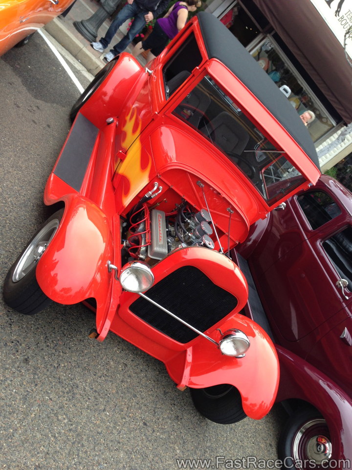Red 1932 Ford 5-Window Coupe