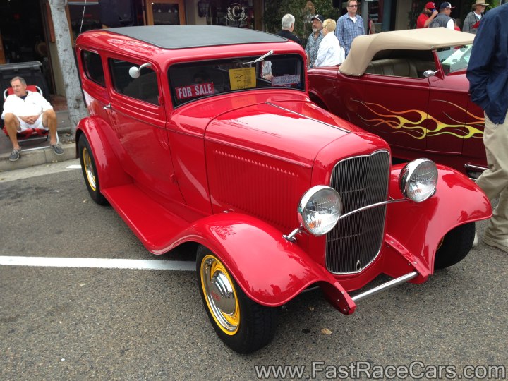 Red 1932 Ford 2-Door Sedan