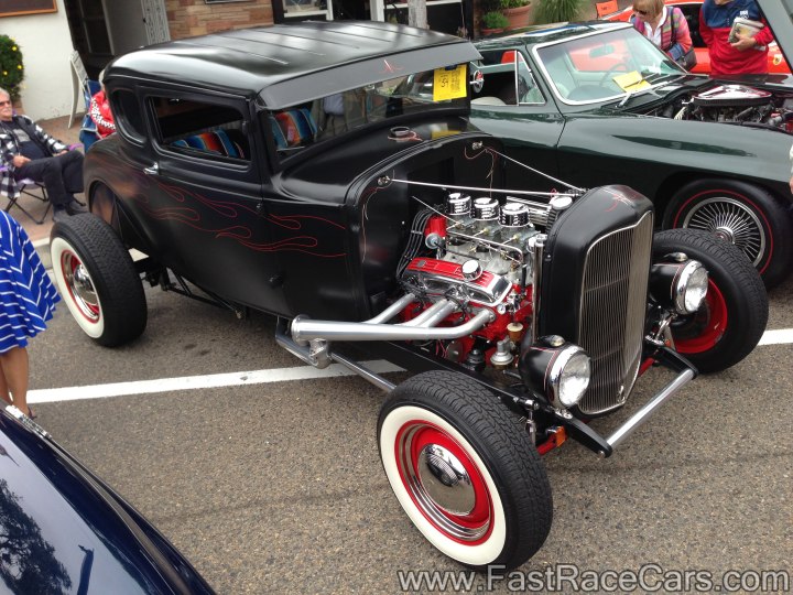 Black 5-window Ford Coupe with Whitewalls