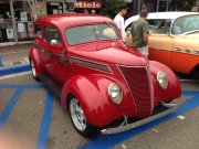 Red 1937 Ford Coupe