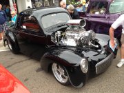 Black 1941 Willys Coupe With Blower Motor
