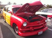 1951 Red Ford Woody Wagon