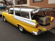 Yellow And White 1957 Ford 