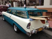 Blue And White 1956 Chevrolet Wagon
