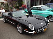 Black C5 Corvette With Retro Styling From The 1950s