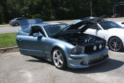 Blue Supercharged Mustang Gt