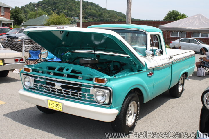 Teal and White Ford Truck