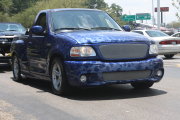 Custom Blue Ford Lightning With Ghost Flames