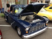 Blue 1957 Ford F100 Step-Side Pickup